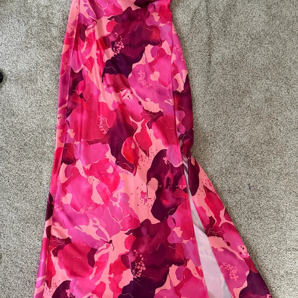 Hello Molly Pink and Red Floral Dress